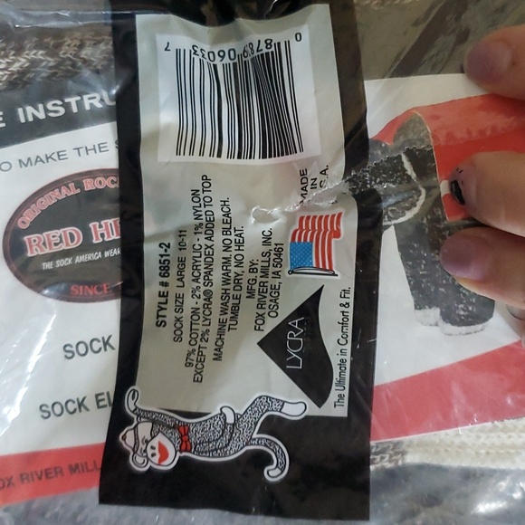 Original Rockford Red Heel Socks 1 pair - Picture 4 of 4